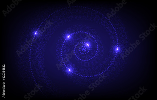 abstract geometric lines spiral curve technology style futuristic digital network background EP.3