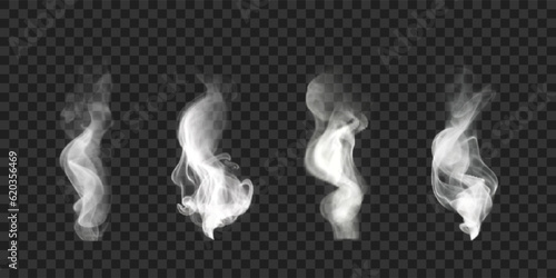 Fotografia Realistic wavy smoke effect