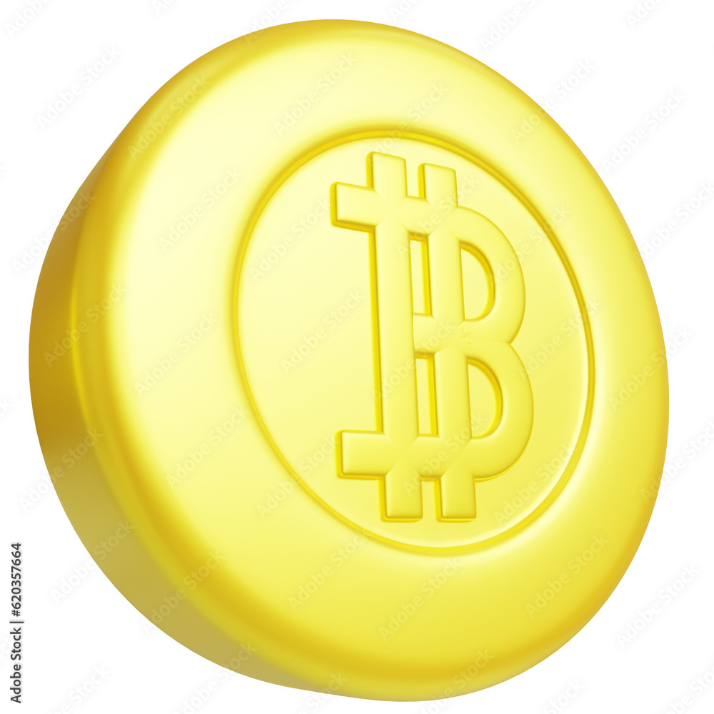 Obraz premium bitcoin 3D