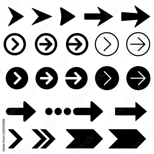 Illustration vector graphic a set of arrow icons