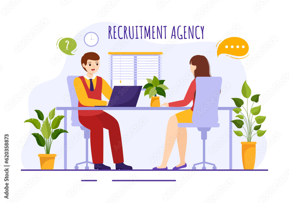 Recruitment Agency Vector Illustration with Managers Searching Candidate for Job Position in Flat Cartoon Hand Drawn Background Templates Recruitment Agency Vector Illustration with Managers Searching Candidate for Job Position in Flat Cartoon Hand Drawn Background Templates