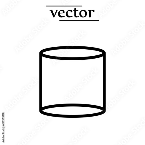 cylinder shape illustration vector flat illustration on white background..eps