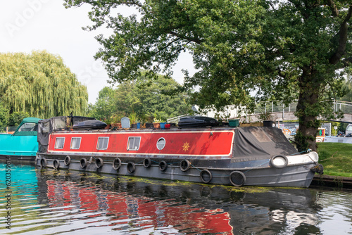 Narrowboat on the Grand Union Canal photo