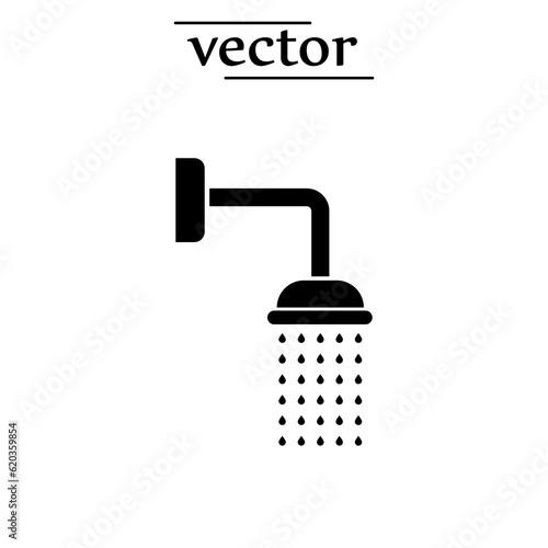 shower icon vector sign , shower flat illustration on white background.