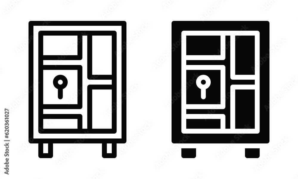 City map icon with outline and glyph style. City map icon with outline and glyph style.