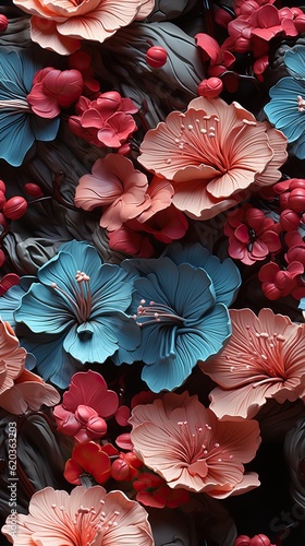 Floral background, generati...