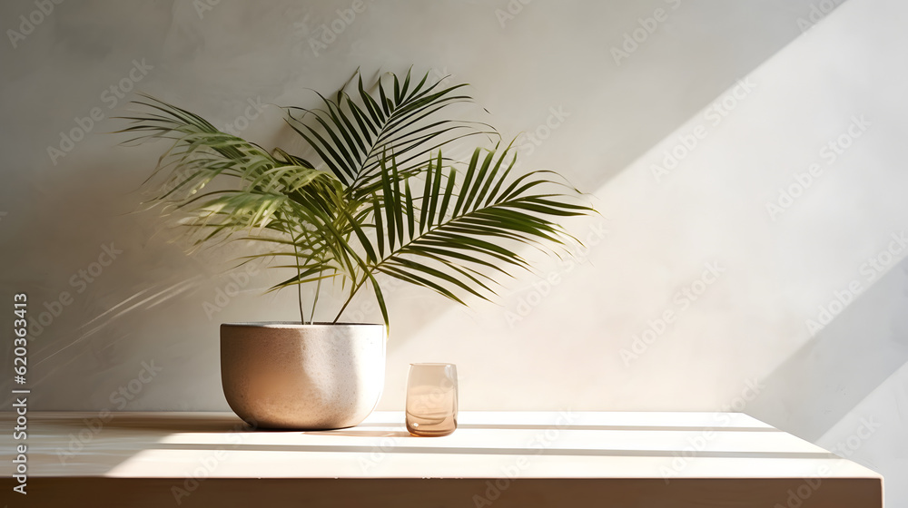 plant with empty wall background plant with empty wall background
