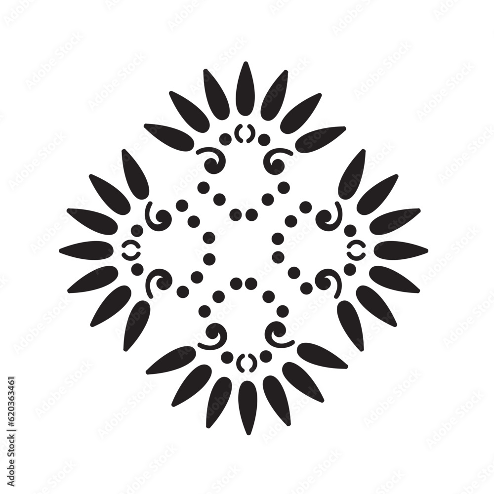 Korean japan thailand floral pattern icon illustration Korean japan thailand floral pattern icon illustration