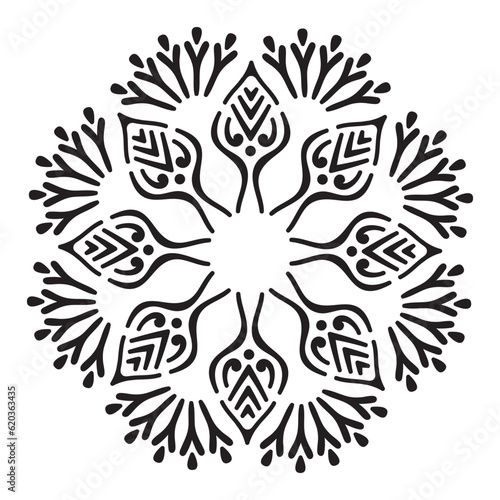 Korean japan thailand floral pattern icon illustration
