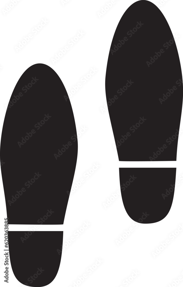 Human shoes Footprints cartoon style icon. Human shoes Footprints cartoon style icon.