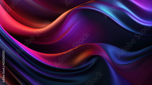 Dark colorful gradient wave background