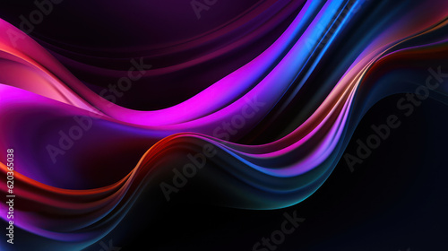 Dark colorful gradient wave background