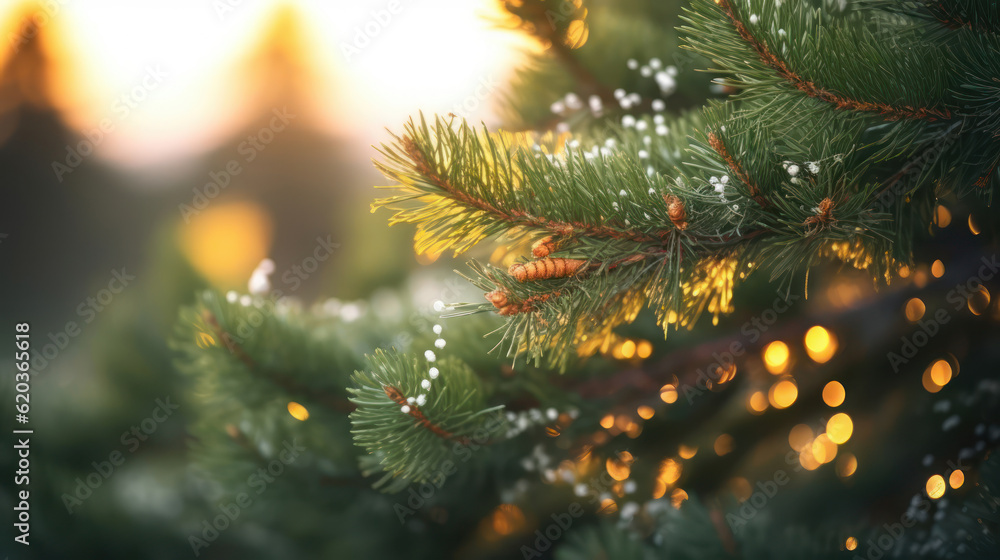 Macro christmas tree background Macro christmas tree background