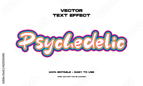 Rainbow psychedelic editable text effect