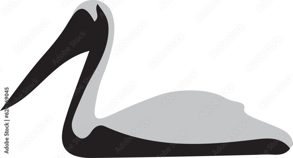 Obraz premium illustration of a silhouette of a pelican