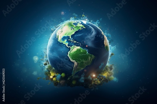 world Ozone day background, generative ai © Nia™