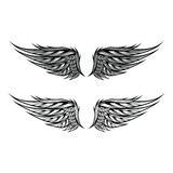 wing. isolated wings vector template design bundle set
