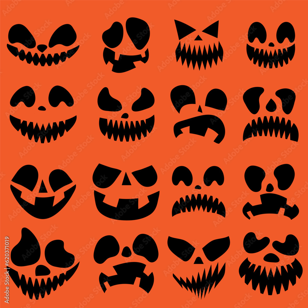 The jack o lantern face for halloween content