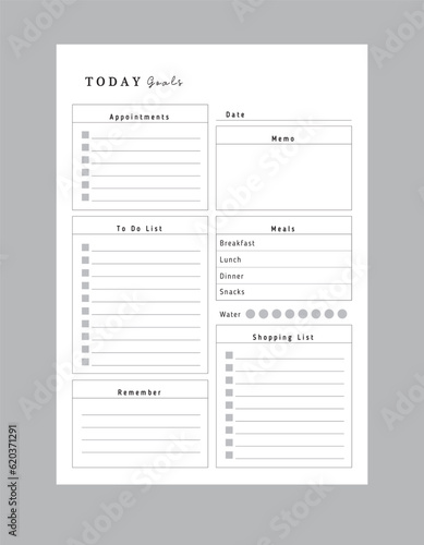 Today Goal Planner. 