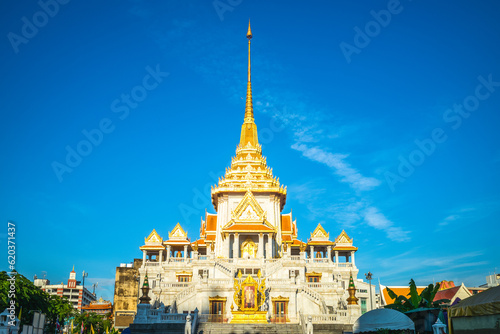 Facade of Wat Traimit in Bangkok, thailand photo