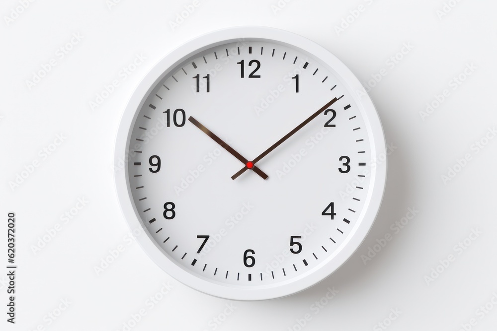 Minimalist background with a sleek clock and a clean, modern design Minimalist background with a sleek clock and a clean, modern design