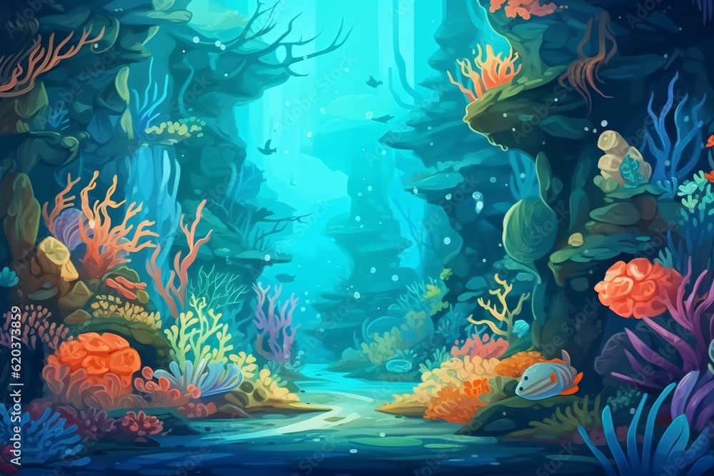 Under the sea background for video conferencing