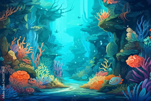 Under the sea background for video conferencing