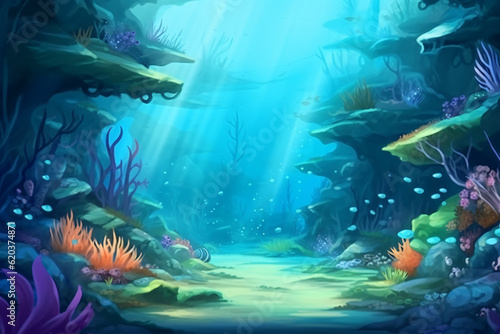 Under the sea background for video conferencing