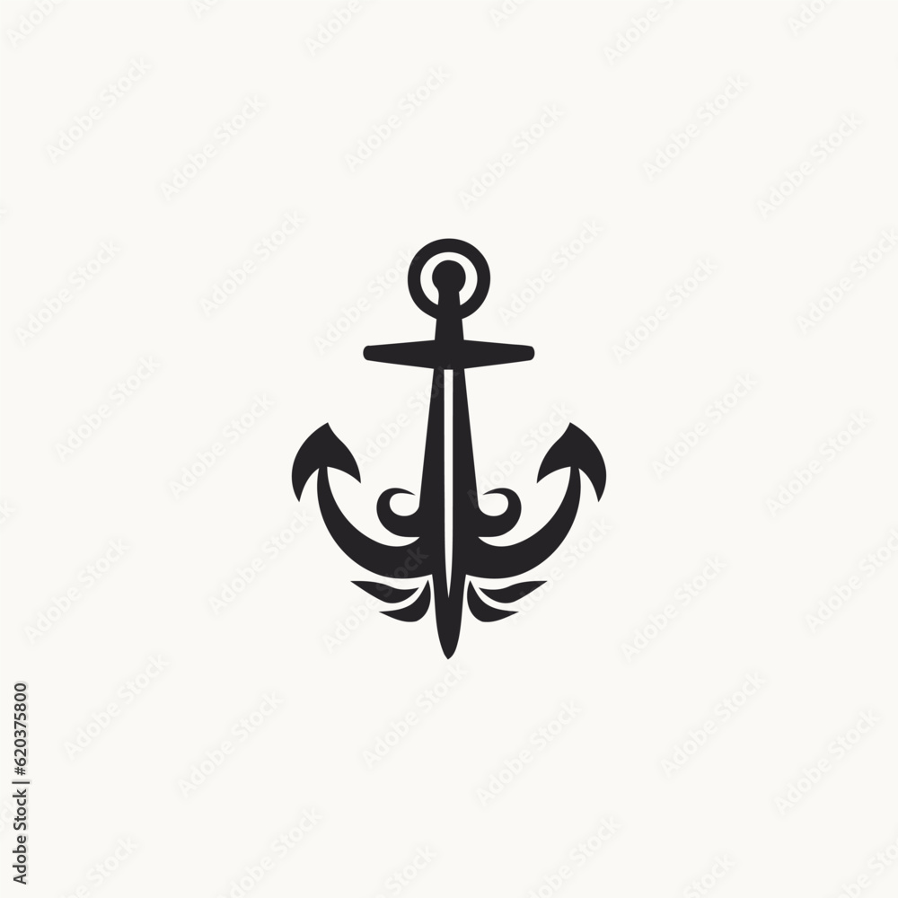 Anchor logo design vector illustration Anchor logo design vector illustration