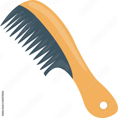 wooden comb isolated on white