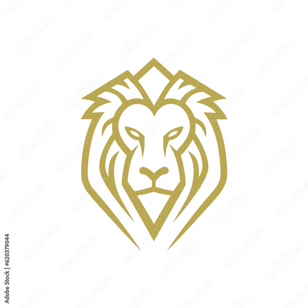 Lion head iIllustration logo. Isolated on white background Lion head iIllustration logo. Isolated on white background