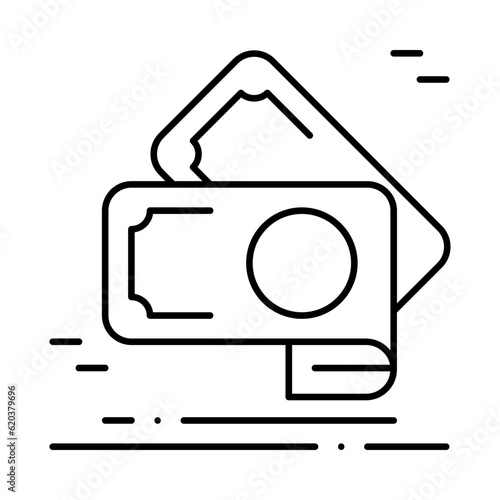 Pasport Travel and tourism icon with black outline style. travel, id, immigration, pass, identification, identity, emigration. Vector illustration