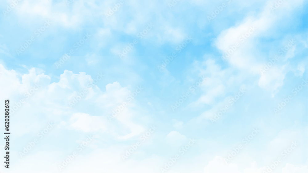 Background with clouds on blue sky. Vector background Background with clouds on blue sky. Vector background