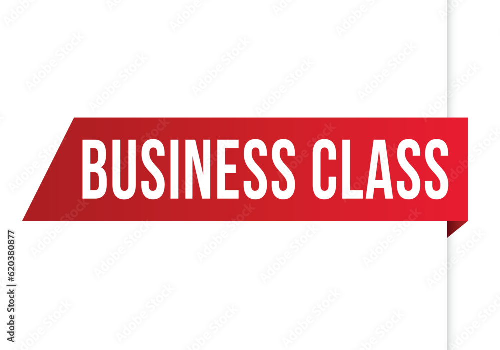 Business Class Vector banner ribbon design. Business Class Vector banner ribbon design.