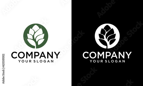 Circle Vintage Retro Hop for Craft Beer Brewing Brewery Product Label Logo Design Vector