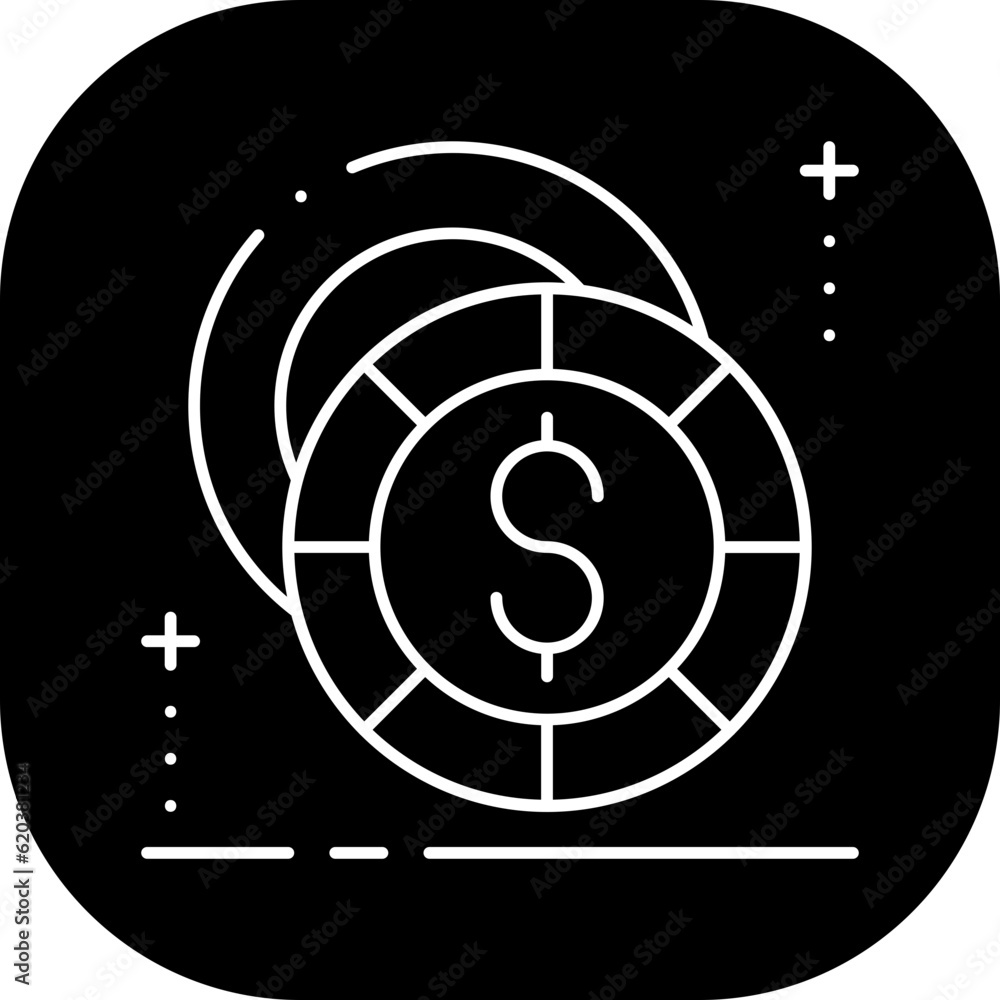 Coins E Commerce icon with black filled style. finance, cash, investment, payment, currency, exchange, dollar. Vector illustration Coins E Commerce icon with black filled style. finance, cash, investment, payment, currency, exchange, dollar. Vector illustration