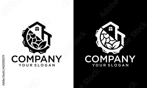 stone house logo vector icon illustration