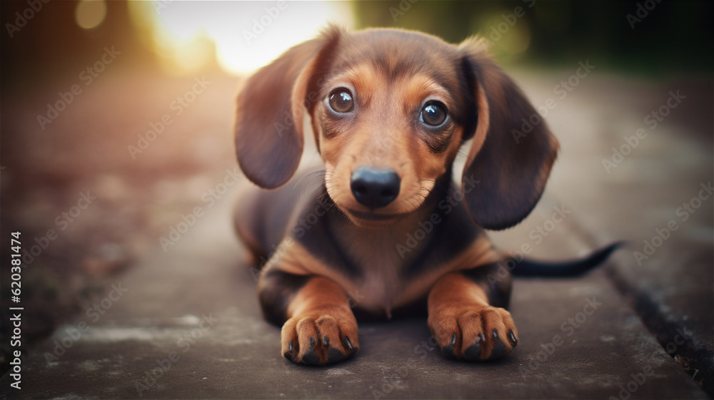 Illustration of a Dachshund Puppy Illustration of a Dachshund Puppy