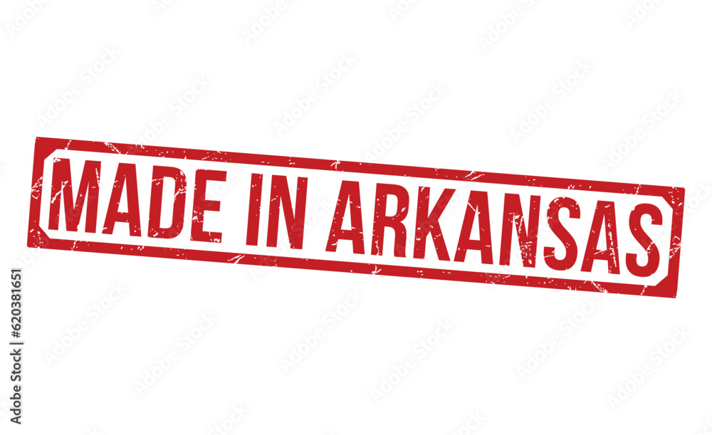 Made in Arkansas Red Rubber Stamp vector design. Made in Arkansas Red Rubber Stamp vector design.