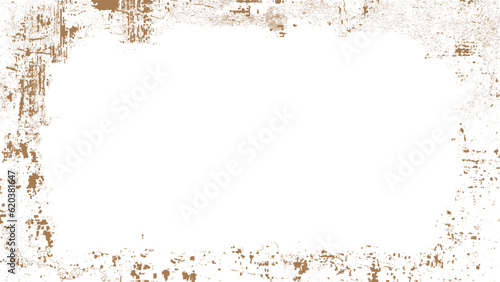 Grunge brown frame. Useful as background for design-works. Vector transparent design.