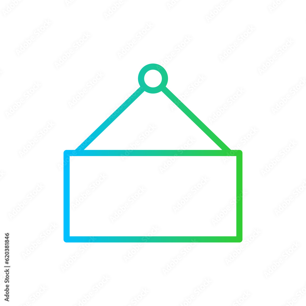 Sign Board E Commerce icon with green and blue gradient outline style. board, signpost, information, directional, guide, note, signage. Vector illustration Sign Board E Commerce icon with green and blue gradient outline style. board, signpost, information, directional, guide, note, signage. Vector illustration