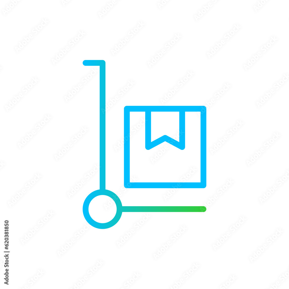 Trolley E Commerce icon with green and blue gradient outline style. cart, retail, buy, button, purchase, add, shopping cart. Vector illustration Trolley E Commerce icon with green and blue gradient outline style. cart, retail, buy, button, purchase, add, shopping cart. Vector illustration