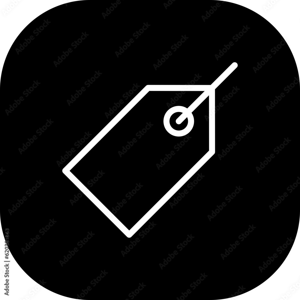 Label E Commerce icon with black filled outline style. tag, sale, price, badge, promotion, paper, mark. Vector illustration