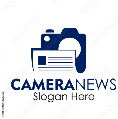 camera news logo design concept photo