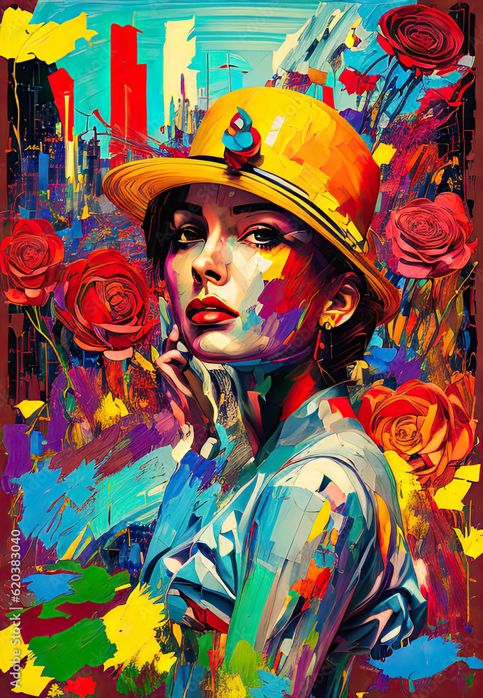 Fototapeta premium women in a hat