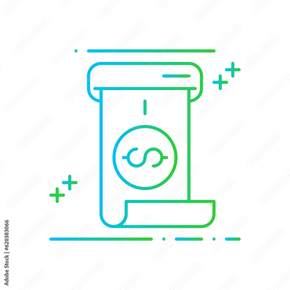 Dollar Business and Finance icon with blue and green gradient style. money, cash, payment, bank, currency, investment, wealth. Vector illustration Dollar Business and Finance icon with blue and green gradient style. money, cash, payment, bank, currency, investment, wealth. Vector illustration