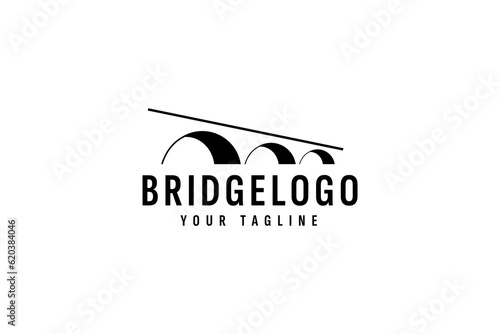 Bridge logo vector icon illustration