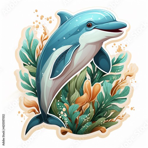 cute dolphin Sticker