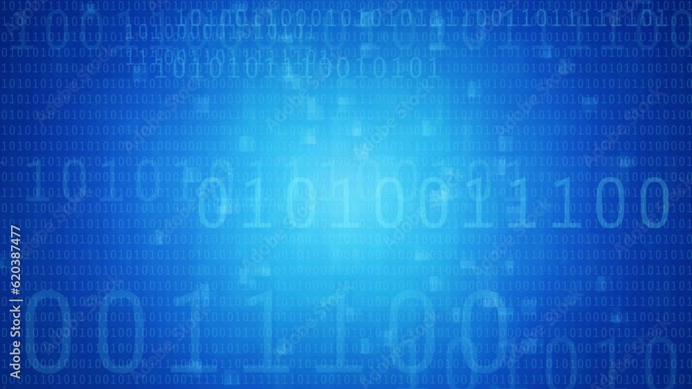 Binary code Abstract blue background, science, programming, internet, ai, digital world 4k footage Binary code Abstract blue background, science, programming, internet, ai, digital world 4k footage
