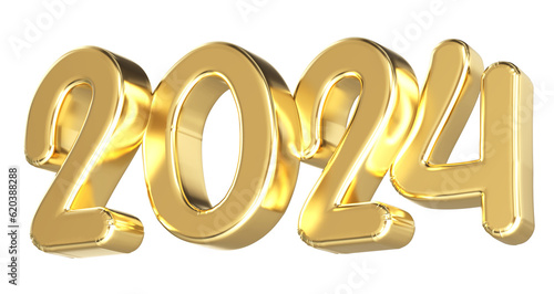 Obraz na płótnie Happy New Yea Number 2024 Gold